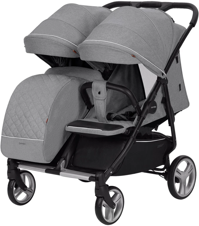 Дитячий візочок для двійні CARRELLO Connect CRL-5502 Rock Gray